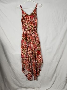 Msk Paisley Floral Spaghetti-Strap  Palazzo Jumpsuit